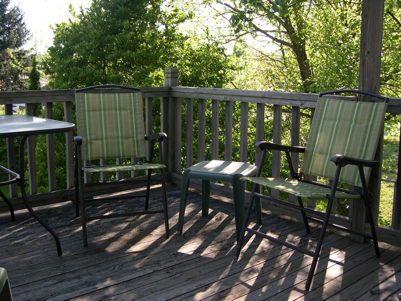 chairs on deck - afternoon shade