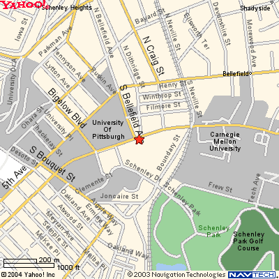 street map showing  
more detail