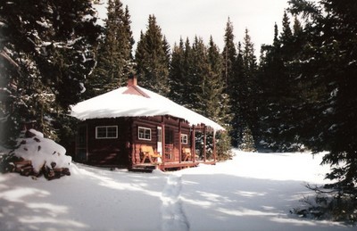 winter - cabin at Brooklyn Lake, Wyoming