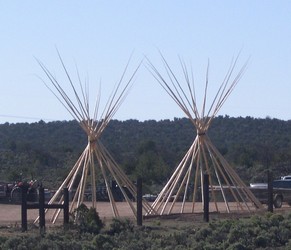 tepee construction near Chinle, AZ