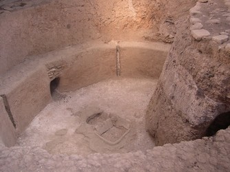 Mesa Verde Sun Point Pueblo pit house excavation